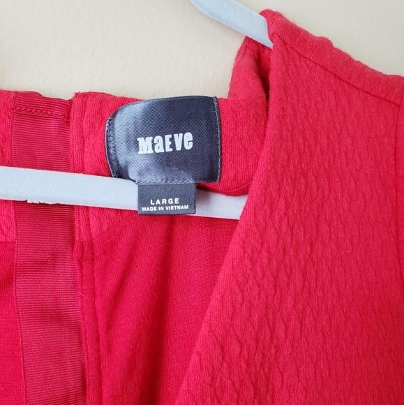 Anthropologie Maeve red stretch dress - Picture 2 of 4